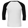 Miniatyrbild 2 av 3: Canvas Unisex Vuxen 3/4-ärmig Baseboll T-shirt XL Vit/Svart White/Black XL