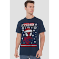 Miniatyrbild 4 av 4: Spider-Man Snowflake Jultröja T-shirt Herr XL Marinblå Navy XL