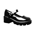 Miniatyrbild 1 av 3: Var kommer det ifrån Dam/Dam Rylee Retro Block Heel Mary Jane Black 3 UK