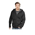 Miniatyrbild 2 av 2: Build Your Brand Herr Enfärgad Hoodie med Full Dragkedja XS Svart Black XS