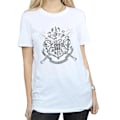 Miniatyrbild 3 av 5: Harry Potter Dam/Kvinnor Hogwarts Badge Wands Bomull Boyfrien White S