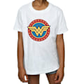 Miniatyrbild 1 av 6: Wonder Woman Girls Logo Bomull T-shirt 7-8 År Vit White 7-8 Years