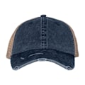 Miniatyrbild 1 av 3: Native Spirit Unisex Vuxen Destroy Washed Trucker Cap One Size Navy/Beige One Size