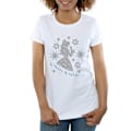 Miniatyrbild 3 av 5: Disney Princess Dam/Damer Belle Vinter Silhouette Bomull T-Shirt White XL