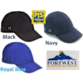 Miniatyrbild 2 av 2: Portwest Safety Bump Baseball Cap (2-pack) One size Navy Navy One size