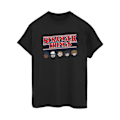 Miniatyrbild 1 av 3: Netflix Dam/Kvinnor Stranger Things Karikatur Logo Bomull Boyfriend T-Shirt L Svart Black L