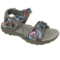 Miniatyrbild 1 av 2: PDQ Dam/Dam Halter Bak Läder Sportsandal 7 UK Grå/Flerfärgad Grey/Multicoloured 7 UK