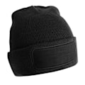Miniatyrbild 1 av 2: Beechfield Original Återvunnen Vävd Patch Beanie One Size Svart Black One Size