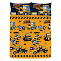 Miniatyrbild 1 av 4: JCB Dig It Påslakanset Enkelsäng Gul/Svart Yellow/Black Single
