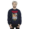 Miniatyrbild 2 av 4: Netflix Mens Stranger Things Jul Affisch Sweatshirt S Marinblå Navy Blue S