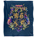 Miniatyrbild 2 av 6: Harry Potter Hogwarts Blommig Filt One Size Flerfärgad Multicoloured One Size