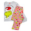 Miniatyrbild 4 av 4: The Grinch Boys Merry Grinchmas Lång Pyjamas Set 5-6 År Grå/ Grey/Red 5-6 Years