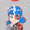 Miniatyrbild 2 av 4: Miraculous Girls I Am My Own Hero! Pyjamas Set 6-7 år Heather Heather Grey/Red/Black 6-7 Years