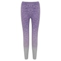Miniatyrbild 2 av 4: Tombo Dam/Kvinnor Fade Seamless Leggings 10 UK - 12 UK Lila Purple/Light Grey Marl 10 UK - 12 UK