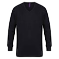 Miniatyrbild 1 av 3: Henbury Herr Bomull Akryl V-ringad Sweatshirt XXS Marinblå Navy XXS