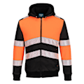 Miniatyrbild 1 av 3: Portwest PW3 Klass 1 Vinterhoodie för män 4XL Orange/Svart Orange/Black 4XL