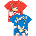 Miniatyrbild 1 av 6: Sonic The Hedgehog Barn T-shirt för barn (2-pack) Red/Blue 9-10 Years