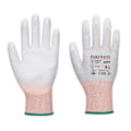 Miniatyrbild 2 av 2: Portwest Unisex Vuxen A697 - LR13 PU Handflata ESD Säkerhetshandskar (Pa Grey/White/Red 11