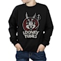 Miniatyrbild 4 av 6: Looney Tunes Pojkar Bugs Bunny Cirkellogotyp Sweatshirt 7-8 År B Black 7-8 Years