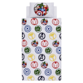 Miniatyrbild 1 av 2: Marvel Avengers Logo Påslakan Set Enkelsäng Flerfärgad Multicoloured Single