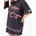 Miniatyrbild 3 av 6: Pusheen Oversize T-shirtklänning för damer M Charcoal Grey/P Charcoal Grey/Pink M