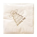 Miniatyrbild 2 av 2: NPK Bröllopsdag Design Folietryckta Servetter (Förpackning Om 15) En Storlek Vit White One Size
