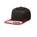 Miniatyrbild 1 av 3: Yupoong Flexfit Unisex 110 Plain Fitted Snapback Cap En storlek B Black/Red One size