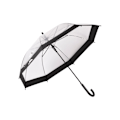 Miniatyrbild 1 av 4: Trespass Unisex Vuxen Rainfall Clear POE Käpp paraply One Siz Black One Size