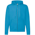 Miniatyrbild 1 av 2: Fruit of the Loom Classic Zipped Hoodie M Azure för män Azure M