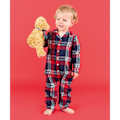 Miniatyrbild 2 av 2: Larkwood Baby Tartan All-In-One Pyjamas 18-24 Månader Röd/Marinblå Red/Navy 18-24 Months