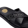 Miniatyrbild 6 av 6: Base London Mens Oracle Waxy Lädersandaler 10 UK Svart Black 10 UK