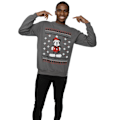 Miniatyrbild 4 av 5: Disney Herr Mickey Mouse Halsduk Jul Sweatshirt S Charcoal Charcoal S