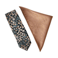 Miniatyrbild 1 av 3: Burton Herr Ditsy Print Twill Slips & Näsduk Set One Size Rust/Multicoloured One Size