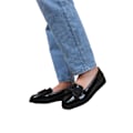 Miniatyrbild 4 av 5: Where's That From Dam/Damer Alpha Rosett Detalj Extra Bred Loafers Black 6 UK Extra Wide