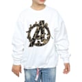 Miniatyrbild 3 av 5: Marvel Girls Avengers Infinity War Marvel Logo Sweatshirt 9-11 White 9-11 Years