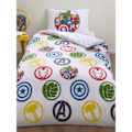 Miniatyrbild 2 av 2: Marvel Avengers Logo Påslakan Set Enkelsäng Flerfärgad Multicoloured Single