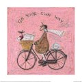 Miniatyrbild 2 av 2: Sam Toft Go Your Own Way Print 40cm x 40cm Rosa/Brun Pink/Brown 40cm x 40cm