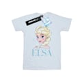 Miniatyrbild 1 av 3: Disney Dam/Damer Frozen Elsa Snöflinga Porträtt Bomull Boyf White L
