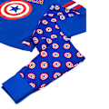 Miniatyrbild 5 av 5: Captain America Pojk Sköld Lång Pyjamas Set 3-4 År Blå Blue 3-4 Years
