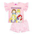 Miniatyrbild 1 av 3: Disney Princess Girls Bomull Kort Pyjamas Set 5-6 År Rosa Pink 5-6 Years