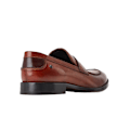 Miniatyrbild 2 av 6: Base London Herr Danbury Penny Brunerad Läder Loafers 12 UK Tan 12 UK