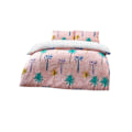Miniatyrbild 1 av 5: Style Lab Palmtropolis Påslakanset Dubbel Rosa Pink Double