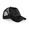Miniatyrbild 1 av 2: Beechfield Retro Camouflage Snapback Trucker Cap One Size Midni Midnight Camo One Size