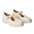Miniatyrbild 1 av 3: Faith Dam/Damer Naevias T-Bar Chunky Heel Mary Janes 6 UK B Beige 6 UK