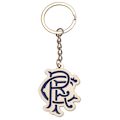 Miniatyrbild 1 av 2: Rangers FC Scroll Crest Nyckelring 40mm x 35mm Blå/Vit Blue/White 40mm x 35mm
