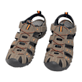 Miniatyrbild 4 av 4: PDQ herr toggle & touch fäste syntetisk nubuck trail sandal Dark Taupe/Orange 10 UK