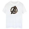 Miniatyrbild 1 av 5: Avengers Infinity War Dam T-shirt för kvinnor/damer med logotyp, pojkvänmodell, XL, vit White XL