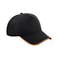 Miniatyrbild 2 av 2: Beechfield Authentic Piped 5 Panel Cap One Size Svart/Orange Black/Orange One Size