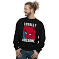 Miniatyrbild 3 av 4: Spider-Man Herr Totally Awesome Sweatshirt M Svart Black M