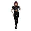 Miniatyrbild 4 av 5: Coco Dam/Damer Poster Gitarr Bomull T-shirt L Svart Black L